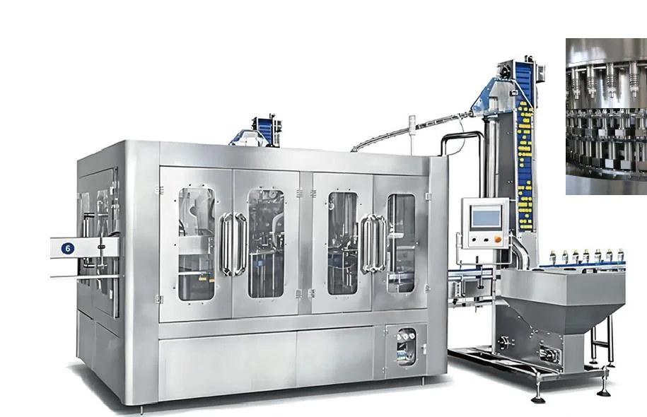 Automatic rotary still-water rinsing filling and capping machine